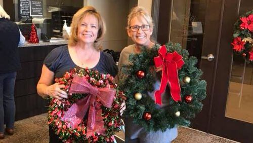 Volunteers help decorate Northside Hospital locations for T’s Army each year.