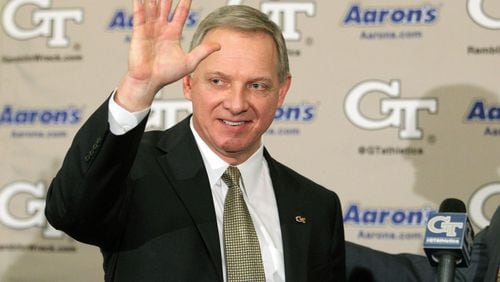 Mike Bobinski was introduced as Georgia Tech athletic director in January of 2013 but he only stayed three years. (Jason Getz, AJC)