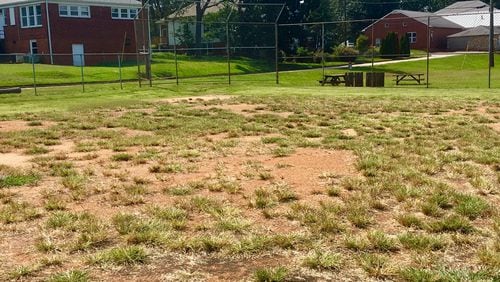 A portion of the athletic fields on the old United Methodist Children’s Home property. Although the city initially planned to extensively renovate these fields, that has been put on hold until a master plan for the entire site has been completed. Bill Banks file photo for the AJC