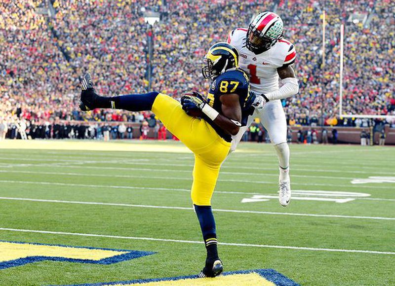 Bradley Roby, CB, Ohio State: The Suwanee, Ga., native tied for the Buckeyes' team lead with three interceptions. Roby (1) also blocked a pair of kicks. He paced the defensive backs with 13 pass break-ups this season. (By Gregory Shamus.)