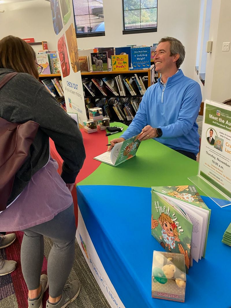 Craig Lucie at a book signing for "Hold You" at the Suwanee library Nov. 4. CONTRIBUTED