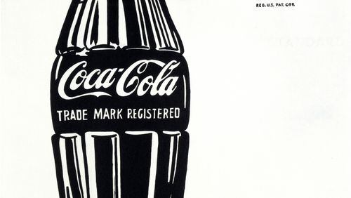 Andy Warhol's "Coca-Cola (3)" (1962), casein on canvas.