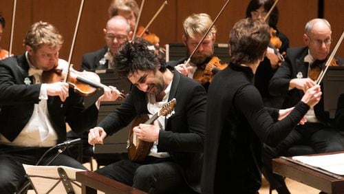 Mandolinist Avi Avital performs with the Atlanta Symphony Orchestra under the direction of conductor Laura Jackson. CONTRIBUTED BY JEFF ROFFMAN