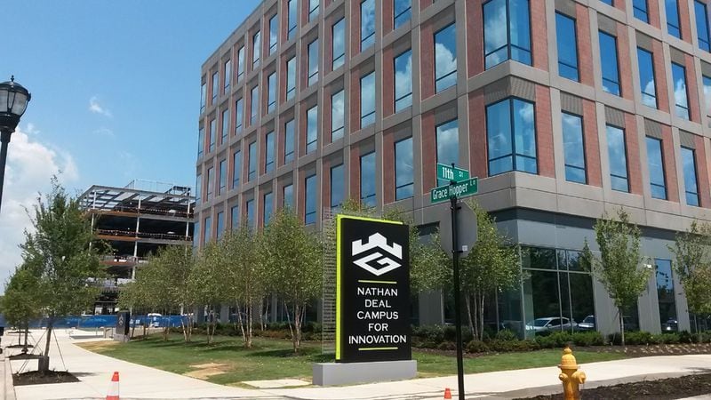 The new Georgia Cyber Center in downtown Augusta has also been labeled as part of the Nathan Deal Campus for Innovation. In 2017, Deal, as governor, created a state-owned facility to combat cyberwarfare near the U.S. Army’s Cyber Command in Augusta. The $100 million center on the Savannah River became the largest U.S. investment in a cybersecurity facility by a state government. MATT KEMPNER / AJC