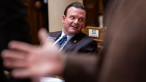 State Sen. Clint Dixon, R-Buford, is chairman of the Senate Education and Youth Committee, which gutted a bill Tuesday to insert language from other bills involving gender and sex education. The committee approved the amended version of House Bill 1104. (Arvin Temkar / arvin.temkar@ajc.com)