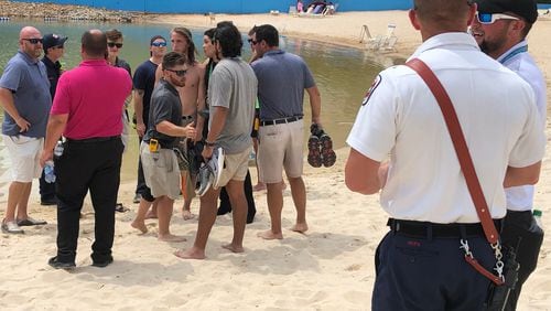 A 10-year-old boy and a 30-year-old man were both rescued from the water.