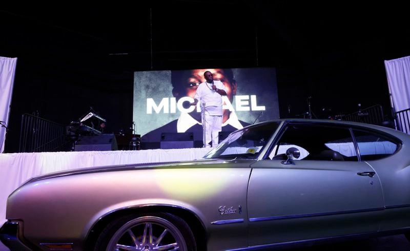 06/12/23 - Decatur -Rap artist Killer Mike hosted a listening party for his new solo album “MICHAEL” at The House of Hope Atlanta. A packed room was filled with friends, family and fans Monday night, as one half of the group Run the Jewels shared the entire album. Ryon Horne/RHORNE@AJC.COM