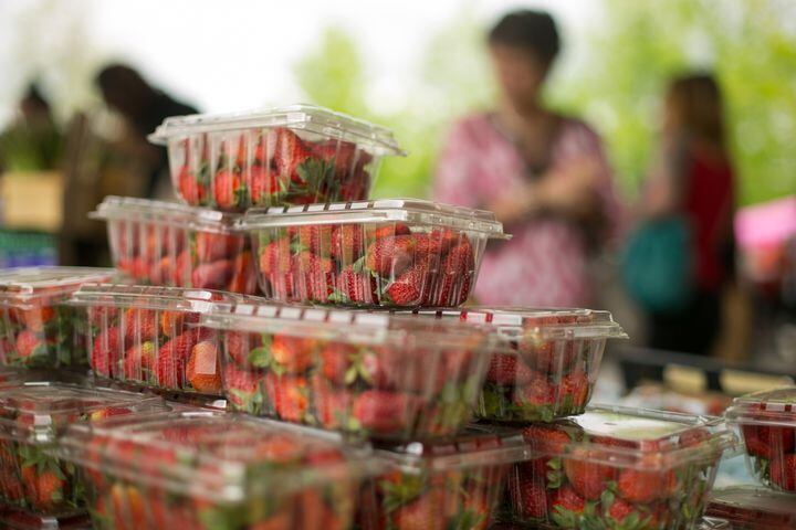 Strawberries at the market