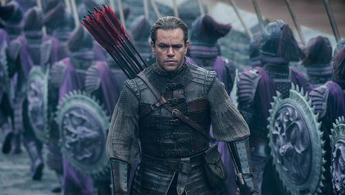 Matt Damon fights reptilian aliens in “The Great Wall.” (Universal Pictures)