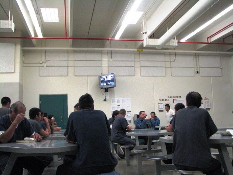 Inmates are seen inside the Stewart Detention Center in this 2010 file photo. 