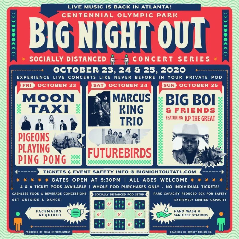 The "Big Night Out" is coming to Centennial Olympic Park in October.