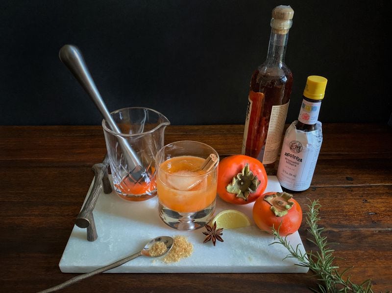 Persimmon adds a mellow sweetness to a classic Old Fashioned.