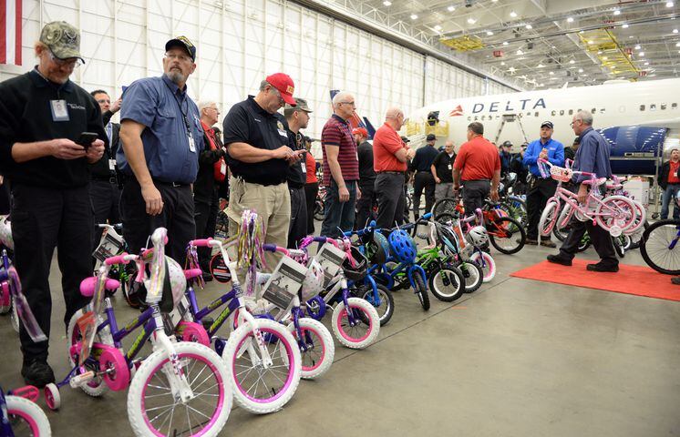 Nearly 700 bikes were donated and assembled by Delta technicians