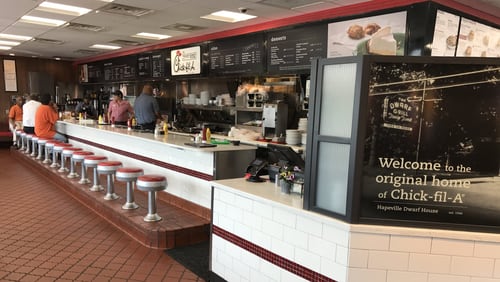Compared to other Chick-fil-As, the Hapeville location offers a diner-like experience. LIGAYA FIGUERAS / LFIGUERAS@AJC.COM