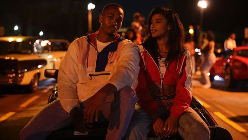 Paige Dawn (Ava Mone't), a promising sophomore student at Spelman College falls in love with a drug dealer Malcolm (Malcolm Xavier) in BET+'s "Perimeter." BET+