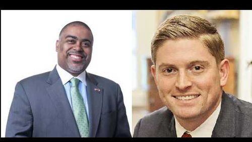 Democrat Erick Allen (left) and Republican Matt Bentley (right) are running to represent District 40 in the state House of Representatives