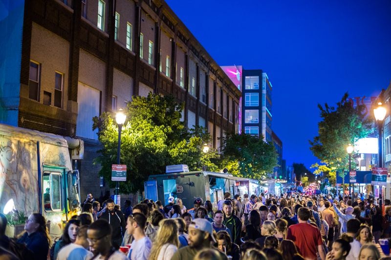 Over seven years, Philadelphia's non-profit group The Food Trust has hosted 25 night markets in different neighborhoods featuring food trucks and vendors.