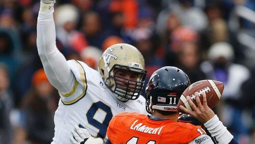 Georgia Tech defensive tackle Adam Gotsis called fellow linemen Patrick Gamble among the most improved players in spring spring practice. (ASSOCIATED PRESS)
