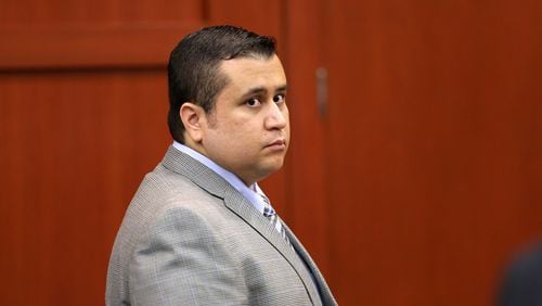 George Zimmerman glances back at the gallery during a recess in Seminole circuit court on the sixth day of his murder trial June 17, 2013 in Sanford, Florida. Zimmerman has been charged with second-degree murder for the February 2012 shooting death of 17-year-old Trayvon Martin. (Photo by Joe Burbank-Pool/Getty Images)