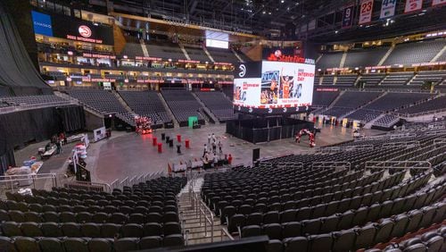 State Farm Arena is one of a number of sites Atlanta city officials have pitched to host Democratic National Convention events in 2024. (Photo: Steve Schaefer/steve.schaefer@ajc.com)