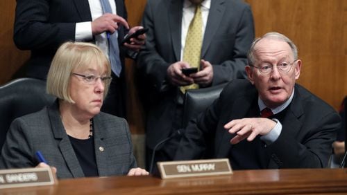 Senate Health, Education, Labor, and Pensions Committee Chairman Sen. Lamar Alexander, R-Tenn., and the committee’s ranking member, Sen. Patty Murray, D-Wash., shown here in January. The two tried to work together this month to fix the uncertainty surrounding cost-sharing reduction subsidies. But they had to give up in the face of the focus on a last-ditch Obamacare repeal effort. (AP Photo/Alex Brandon, File)