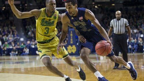 Georgia Tech forward Quinton Stephens has had six double-doubles this season, tied for fifth most in the ACC going into Monday’s games. (Associated Press)