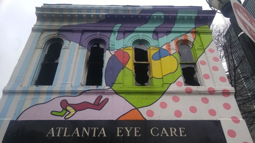 A second-floor fire killed a homeless man in the Atlanta Eye Care building on Feb. 4. CONTRIBUTED