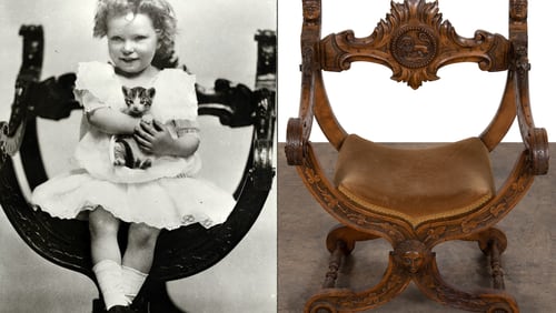 Margaret Mitchell in an Italian Savonarola Chair from late 19th to early 20th century. It was recently auctioned off for $2,500. MARGARET MITCHELL COLLECTION/AHLERS & OGLETREE