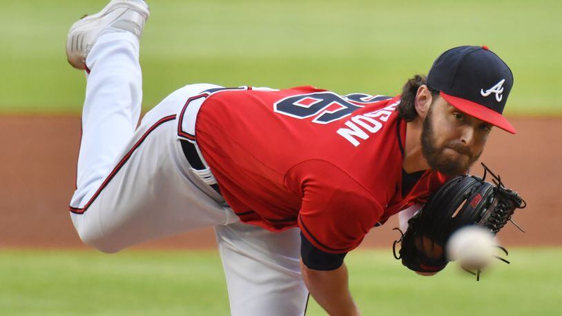 Ian Anderson pitched 4 1/3 scoreless innings Tuesday night. AJC file photo.