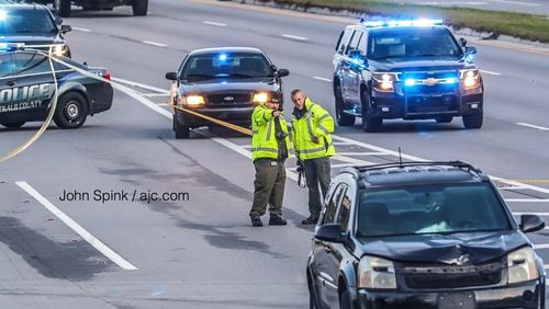 DeKalb County police investigated the deadly incident Friday morning on the Moreland Avenue ramp to Thurman Road in the southern part of the county.