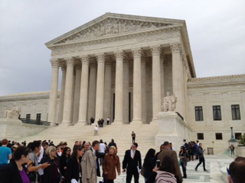 Outside the U.S. Supreme Court after Nov. 2 arguments