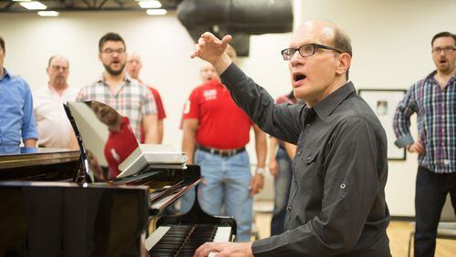 Atlanta Opera chorus master Walter Huff, here leading a rehearsal in 2014, will step down from his role as maestro on Jan. 1. Photo: Jeff Roffman