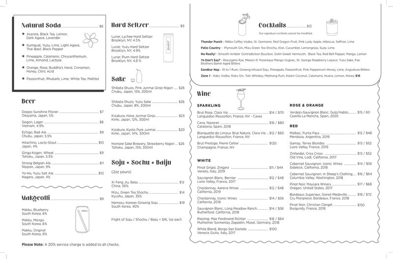 Juniper Cafe menu