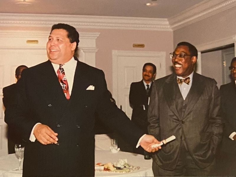 Atlanta Mayor Maynard Jackson and Council President Marvin Arrington Sr.
(Photo credit: Susan J Ross)