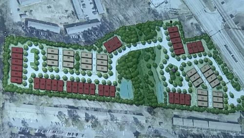 Townhouses planned for Atlanta Road in Cobb County. (Meris Lutz/AJC)