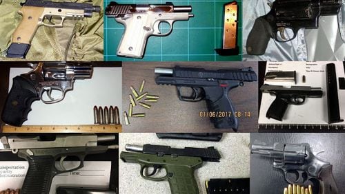 Guns caught recently at TSA checkpoints. Source: TSA