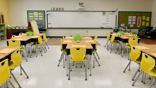 A second grade classroom at Heards Ferry Elementary School in Sandy Springs.