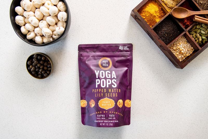 Yoga Pops are made from popped, roasted water lily seeds, flavored with seasonings that uphold ayurvedic principles. CONTRIBUTED BY ROUTE TO INDIA