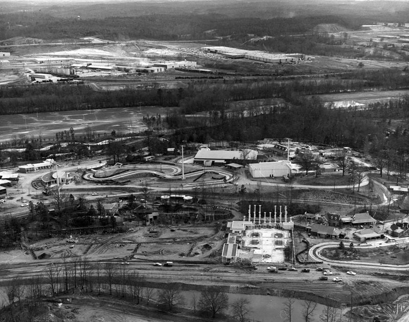 Six Flags Over Georgia aerial shot in 1967. CONTRIBUTED BY BOB VERLIN