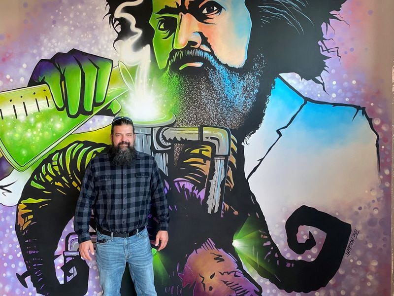 The name of Dr. Scofflaw’s Laboratory and Beer Garden is a tribute to the mad scientist alter ego of Scofflaw co-founder and chief brewing officer Travis Herman. Bob Townsend for The AJC