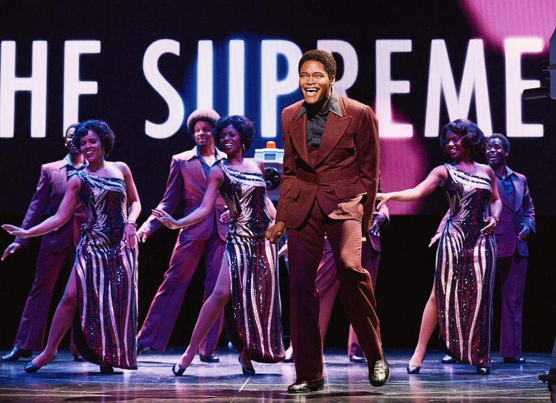 Jalen Harris plays Eddie Kendricks of the Tempations in the national touring company of “Ain’t Too Proud” at the Fox Theatre. 
Courtesy of Emilio Madrid.
