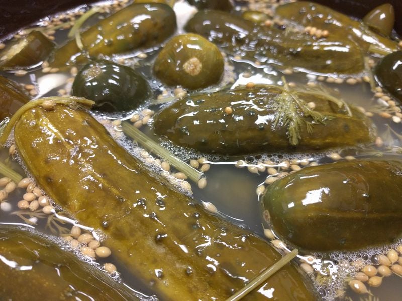 Cultured Tradition's pickles are not heat-processed, like traditional American pickles. Instead, they are naturally fermented in a salt brine. Courtesy of Cultured Traditions