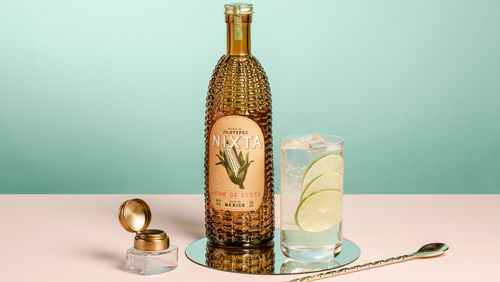 Nixta corn liqueur is produced using nixtamalization, a 4,000-year-old cooking technique that uncovers the deepest flavors and aromas of corn. Courtesy of Nixta