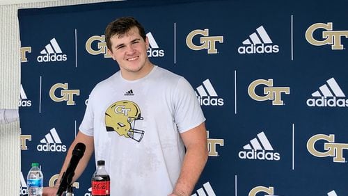 Georgia Tech guard Joe Fusile has been nominated for the Burlsworth Trophy, which is given to the nation’s top player who began his career as a walk-on. (AJC photo by Ken Sugiura)