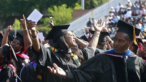 Clark Atlanta University will wrap up a three weeks of graduations and other ceremonies across metro Atlanta when it’s class of 2017 walks the boards to receive their degrees May 22. The area’s seven major colleges and universities will draw thousands of people to town, and into Atlanta traffic, during that time. BOB ANDRES / BANDRES@AJC.COM