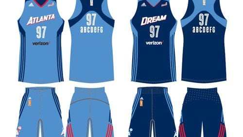 Atlanta Dream will wear sky blue and navy blue uniforms in 2016.