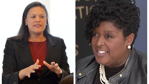 A guest columnist notes that by the time Atlanta Public Schools chooses a new leader, the district will have been led by four different superintendents in four years, all of whom arrived with stellar qualifications amidst grand fanfare and soaring expectations, including Meria Carstarphen, left, and Lisa Herring, right.