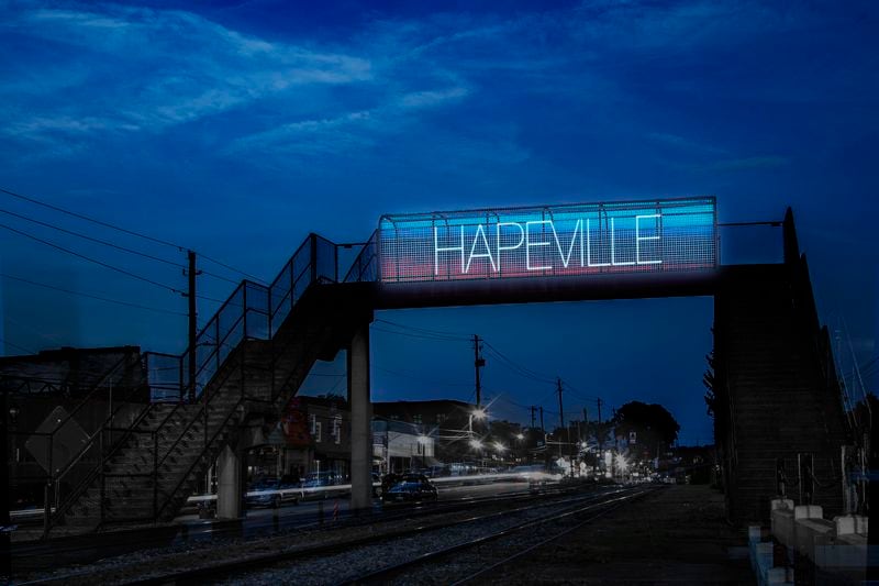 Artist’s rendering of the Hapeville Pedestrian Bridge project by Whitney and Micah Stansell. Contributed