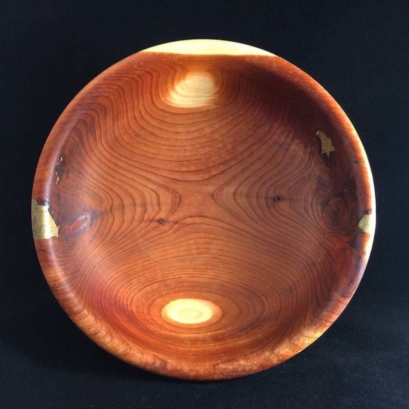 Artisanal wooden bowl made by John Madajewski at Homegrown Decatur. CONTRIBUTED