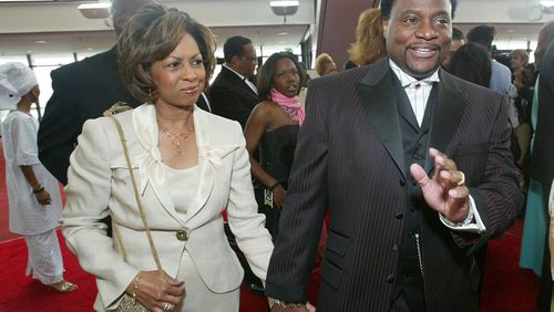 Bishop Eddie Lee Long, pastor of New Birth Missionary Baptist, and wife, Vanessa Griffin Long, attended the Trumpet Awards in 2005. STAFF / 2005 photo